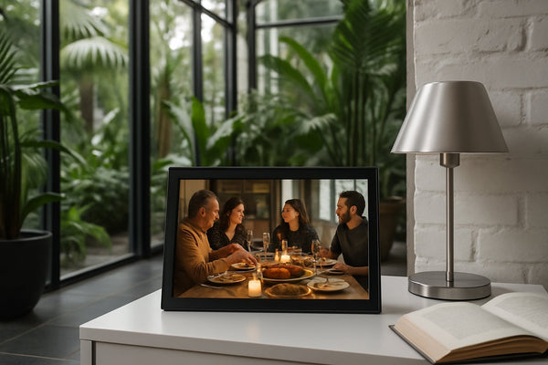Digitale fotolijst als planbord: gezin overzichtelijk en verbonden houden