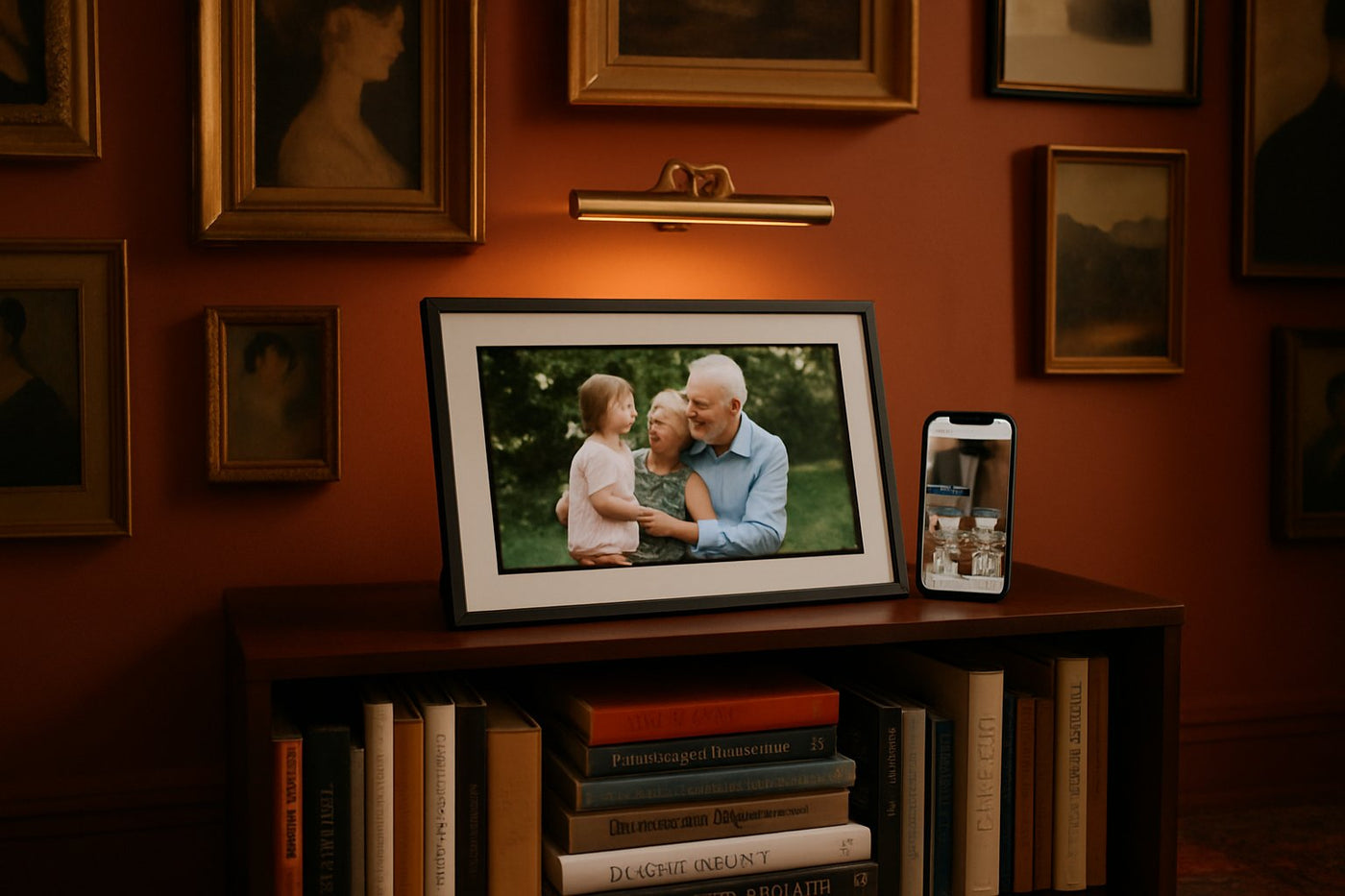 Fotolijst digitaal op afstand vullen: zo stuurt familie foto's naar opa en oma - digitalefotolijst.nl