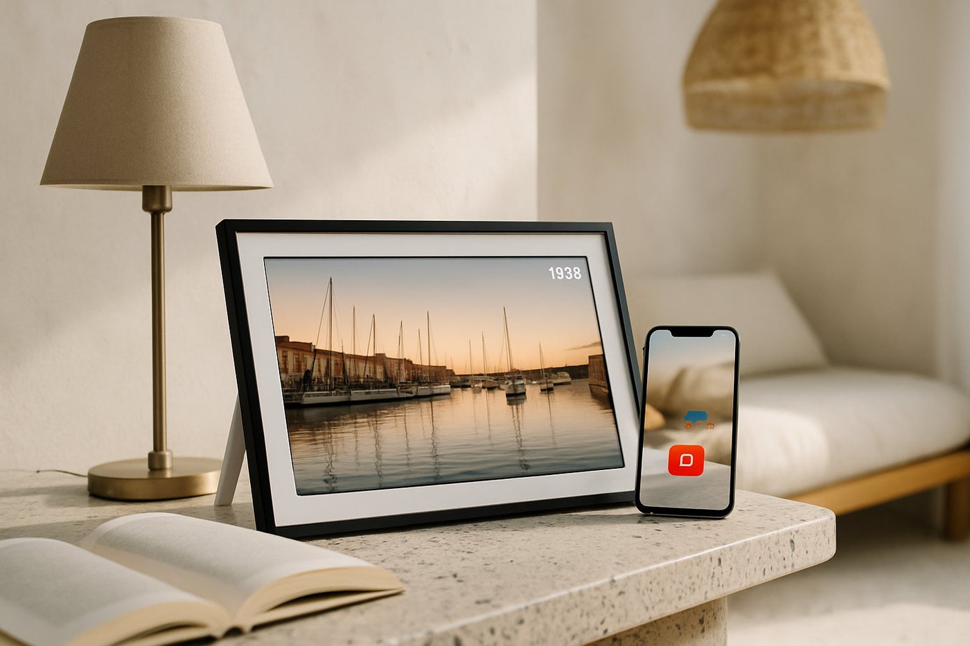 Lange smalle fotolijst - digitalefotolijst.nl