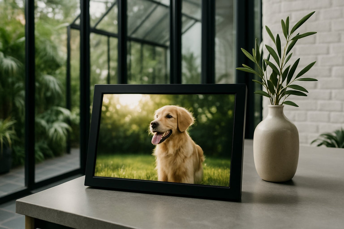 Leuk sinterklaas cadeau: digitale fotolijst voor de woonkamer - digitalefotolijst.nl