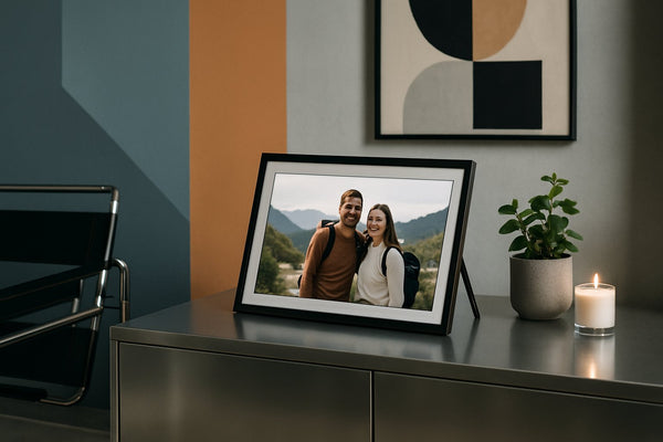 Standaarden en frames voor digitale fotolijsten: houtlook, formaten & plaatsing